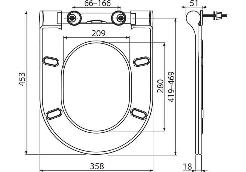 Приобрести сиденье с крышкой для унитаза ravak uni chrome slim дюропласт x01550