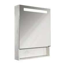 Сomforty Зеркало-шкаф Никосия-60 с подсветкой, дуб белый