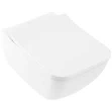 Унитаз подвесной Villeroy Boch Venticello, безободковый с тонким сиденьем микролифт 4611RSR1