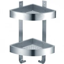 AZARIO Полка двойная, навесная, хром AZ-833-2