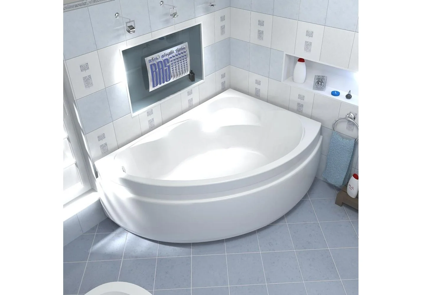 Приобрести акриловая ванна bas лагуна r 170*110
