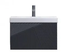 Тумба подвесная с раковиной Velvex Edge 60 см, графит tpEDG.60.1Y-231