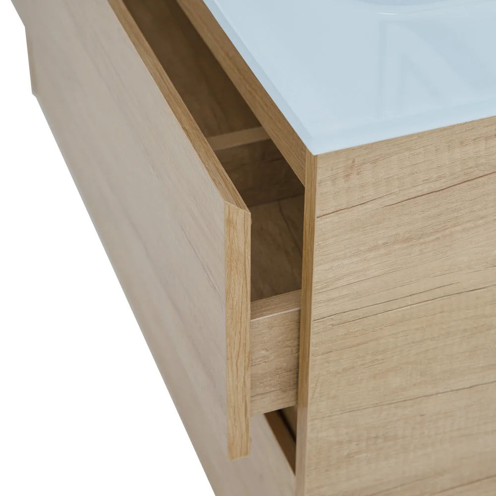 Приобрести belbagno тумба с раковиной kraft 100 см, подвесная rovere nebrasca nature, стеклянная раковина