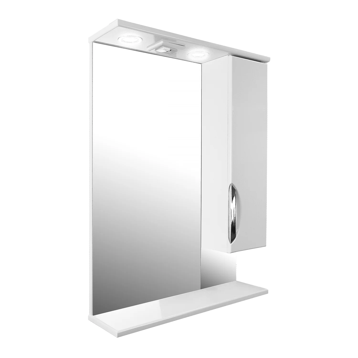 Приобрести loranto зеркало-шкаф стиль 60х83 см правостороннее, белый (cs00024457)