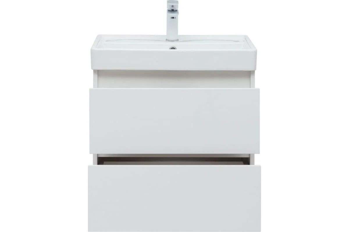 Приобрести aquanet тумба с раковиной вега 60 см, (2 ящика)