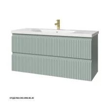 Caprigo Тумба с раковиной FORTE-Smalty STRIPE 120 см, зеленая, эмаль