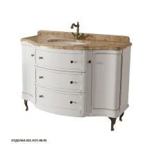 Caprigo Тумба с раковиной IMPERIO 120 см, голубая, эмаль