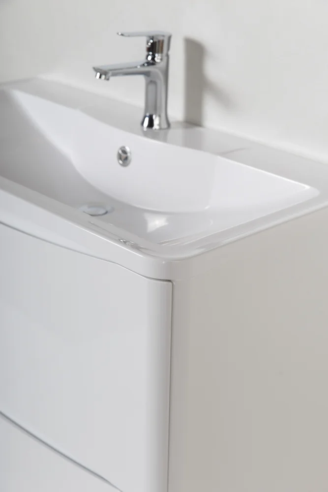 Приобрести belbagno тумба с раковиной acqua 80 см, напольная bianco lucido, белая раковина