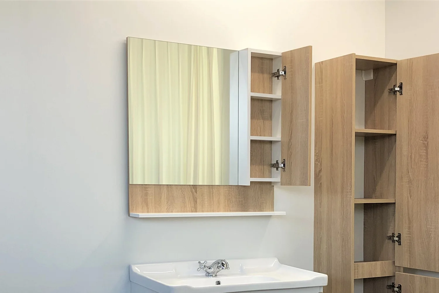 Приобрести сomforty зеркало-шкаф "рига-80" дуб сонома