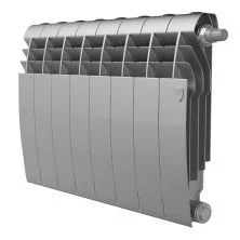 Royal Thermo Радиатор биметаллический BiLiner 350 /Silver Satin ( серебристый ) VR80 - 8 секц.