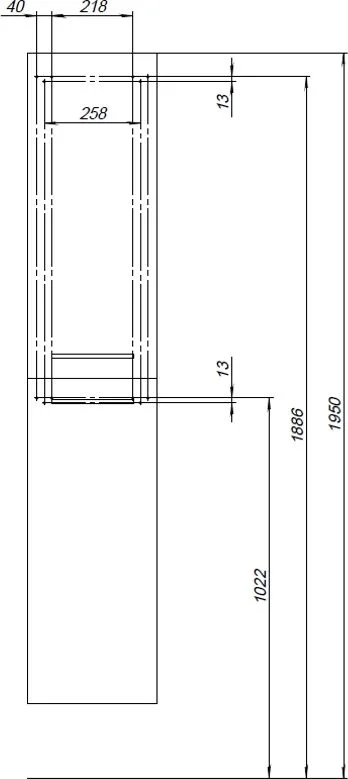 Приобрести aquanet пенал nova 35 см, белый