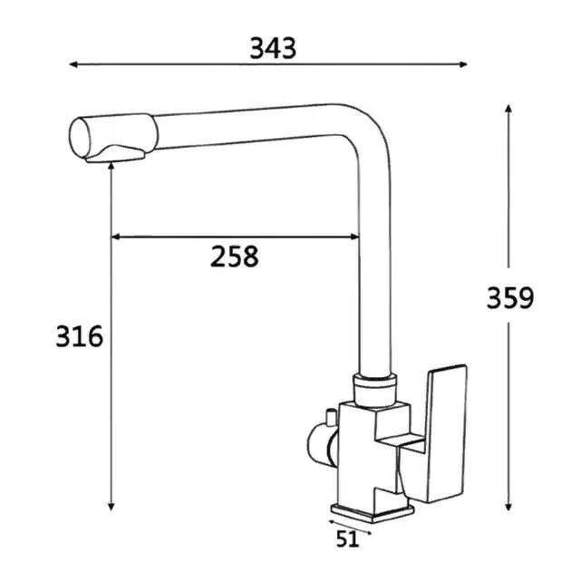 Приобрести смеситель для кухни vieir kitchen 359 мм, с подключением к фильтру, песочный v15025(a)