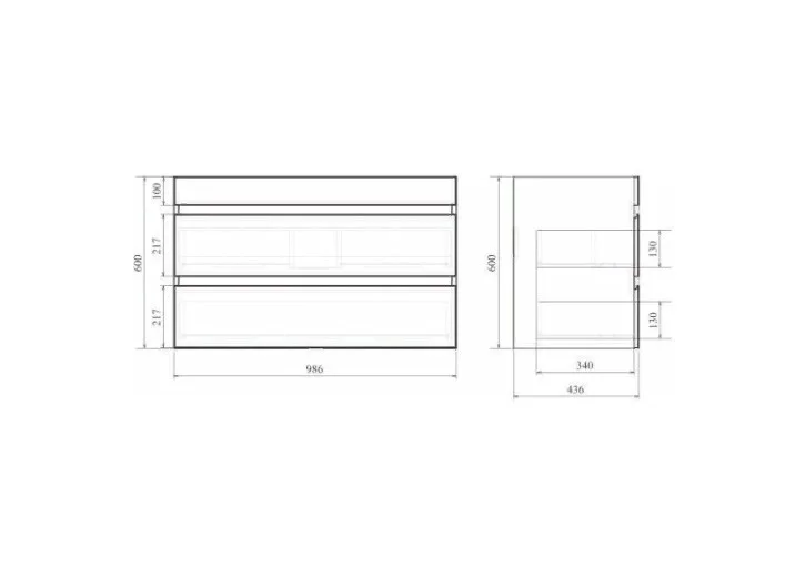 Приобрести mirsant тумба подвесная next 100\2 100 см с раковиной next -100 ут000055957