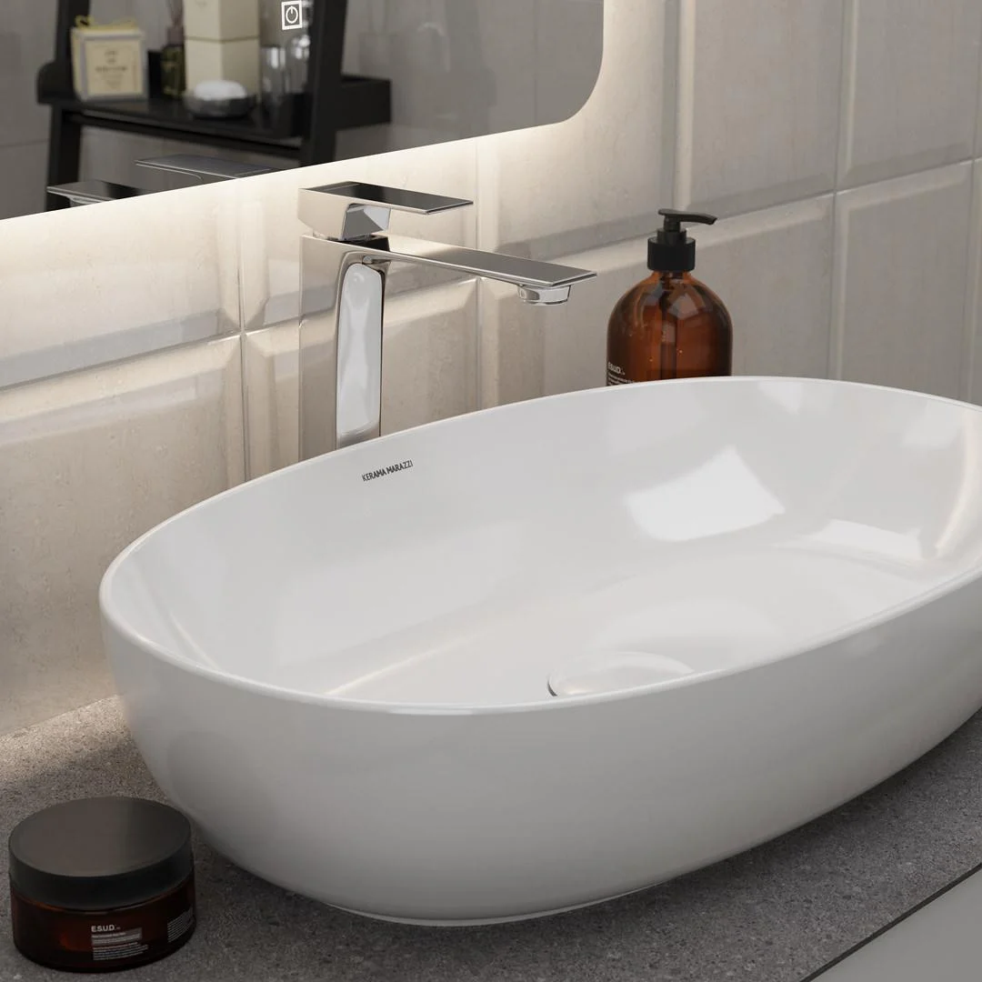 Приобрести kerama marazzi смеситель для раковины fioretto высокий, хром v2cr205llkm