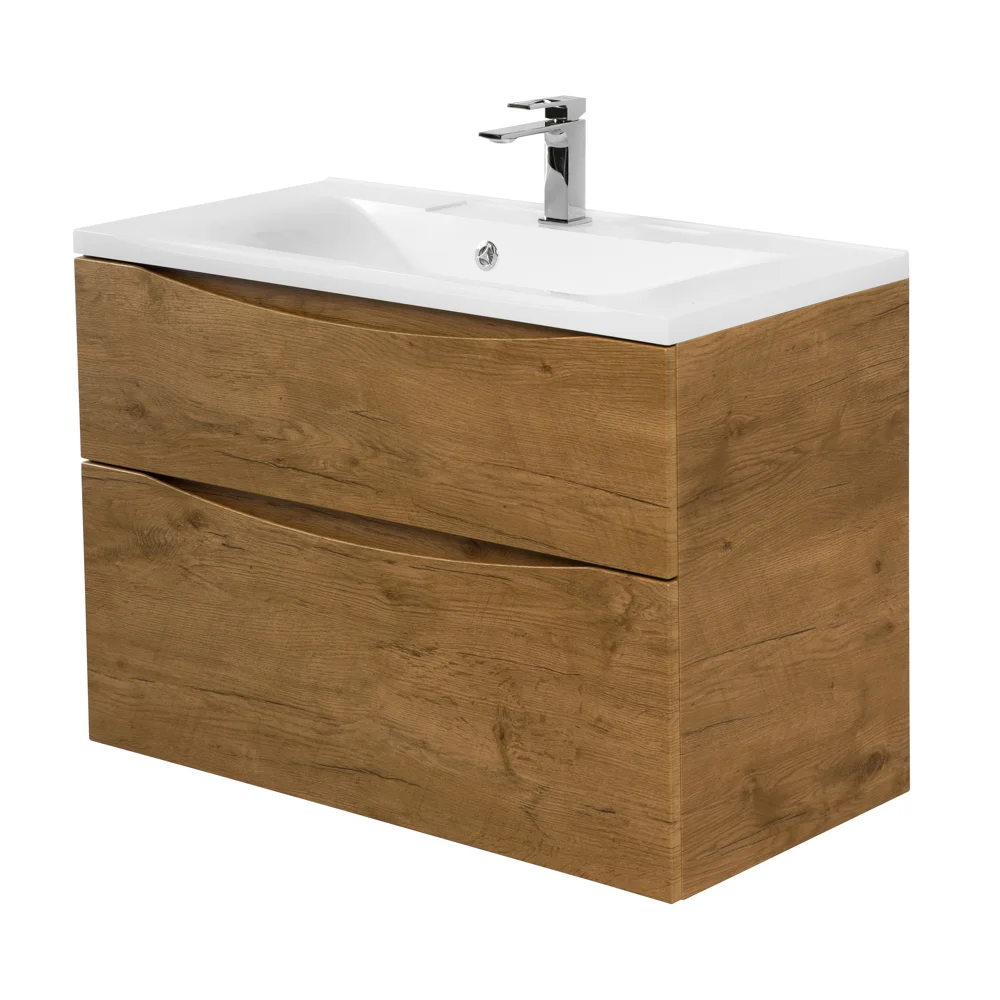 Приобрести belbagno тумба с раковиной marino-h60 80 см, подвесная rovere nature, белая раковина