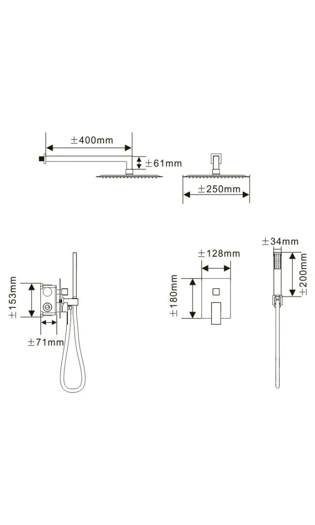 Приобрести hayzburg встраиваемая душевая система, кофеин hb-1002ca