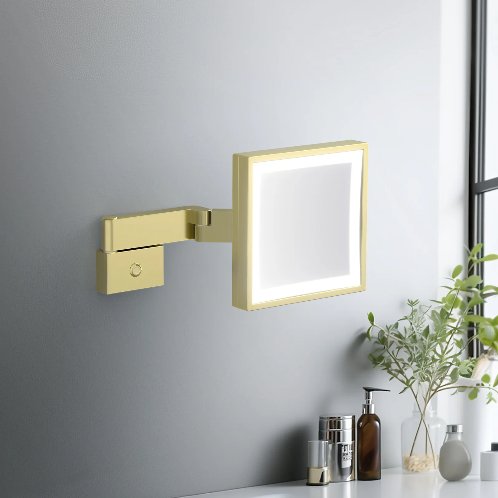 Приобрести зеркало с подсветкой timo selene 17074/17 золото матовое