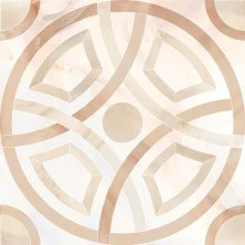 Панно напольное Kerranova Onice 600x600 мм, LR, бежевый с узором