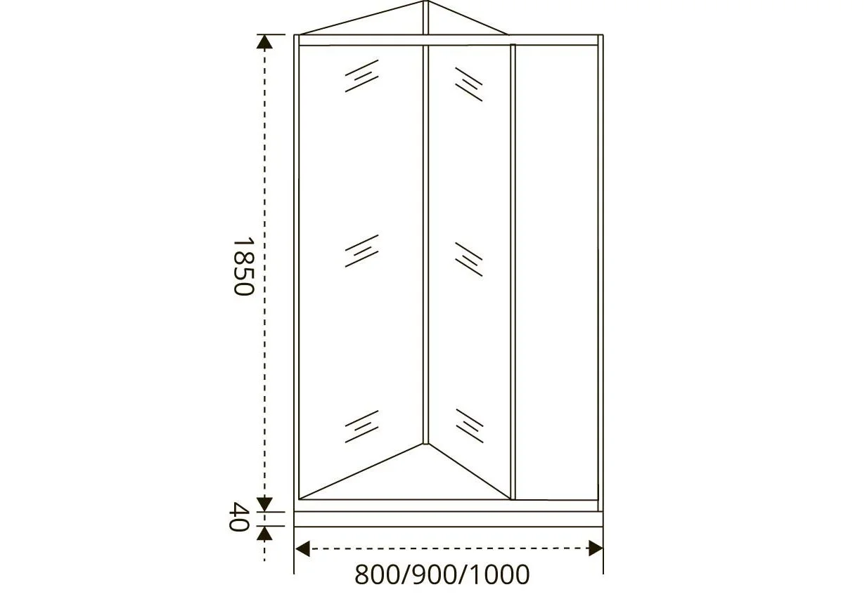 Приобрести дверь душевая bas infinity sd-100-c-ch 100 см