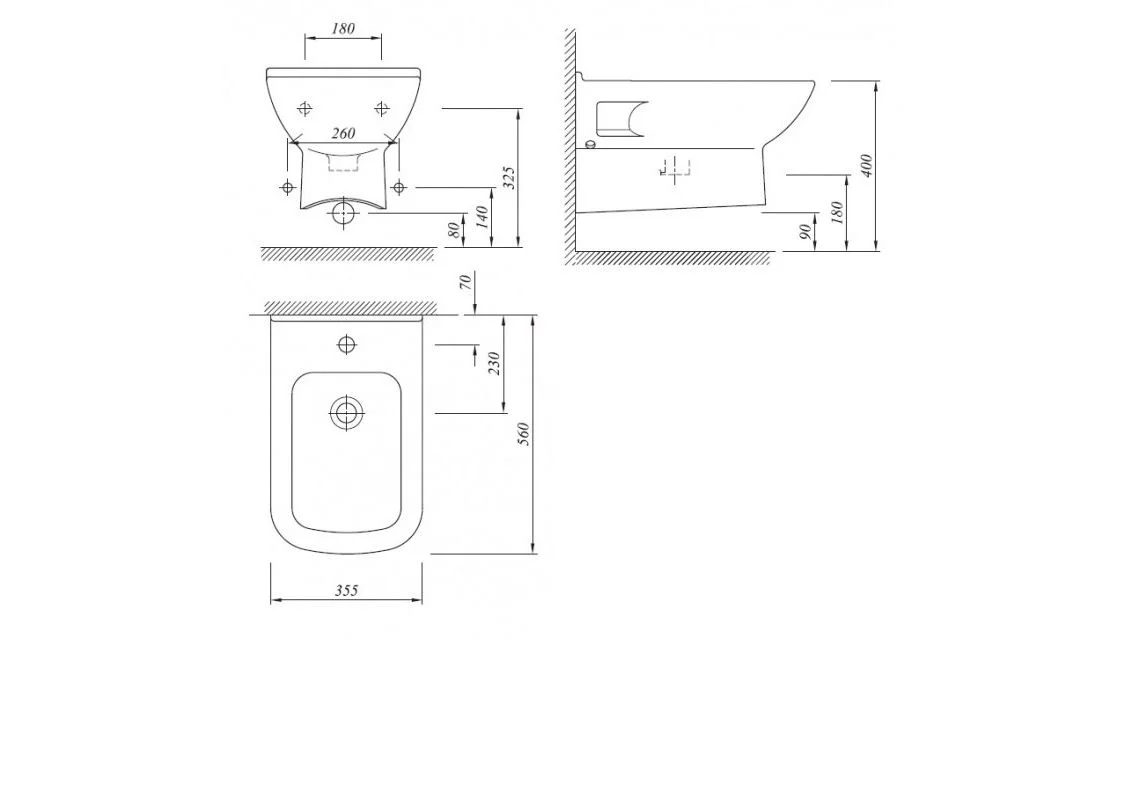 Приобрести биде подвесное kale babel