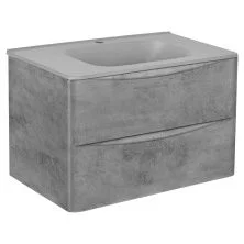 Vincea Тумба подвесная Paola 80 см, бетон с серой матовой раковиной VMC-2P800BT;VCB-2VP800G
