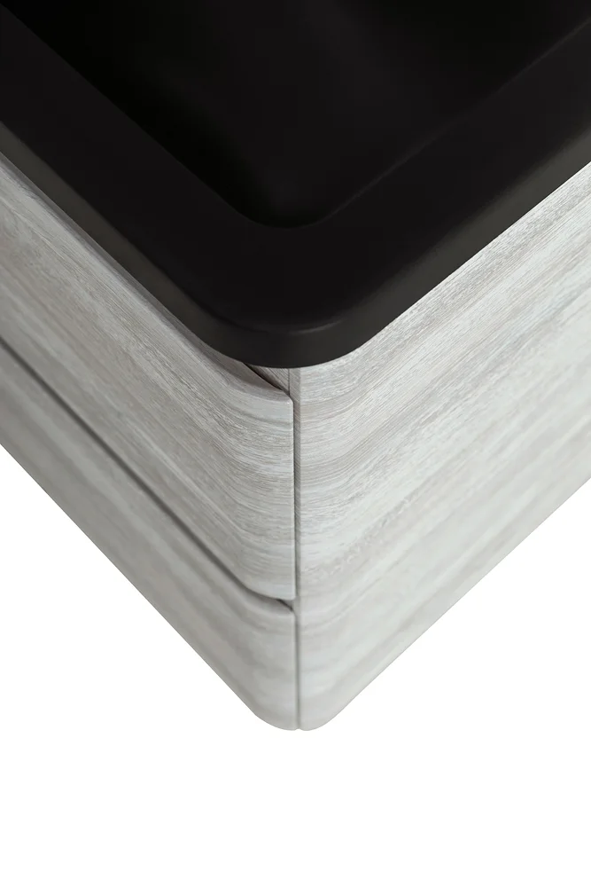 Приобрести belbagno тумба с раковиной albano 80 см, подвесная rovere vintage bianco, чёрная раковина