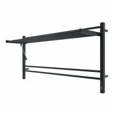 Terminus Полотенцесушитель Горизонт П8 120х60 см, с полкой, электрический, черный матовый