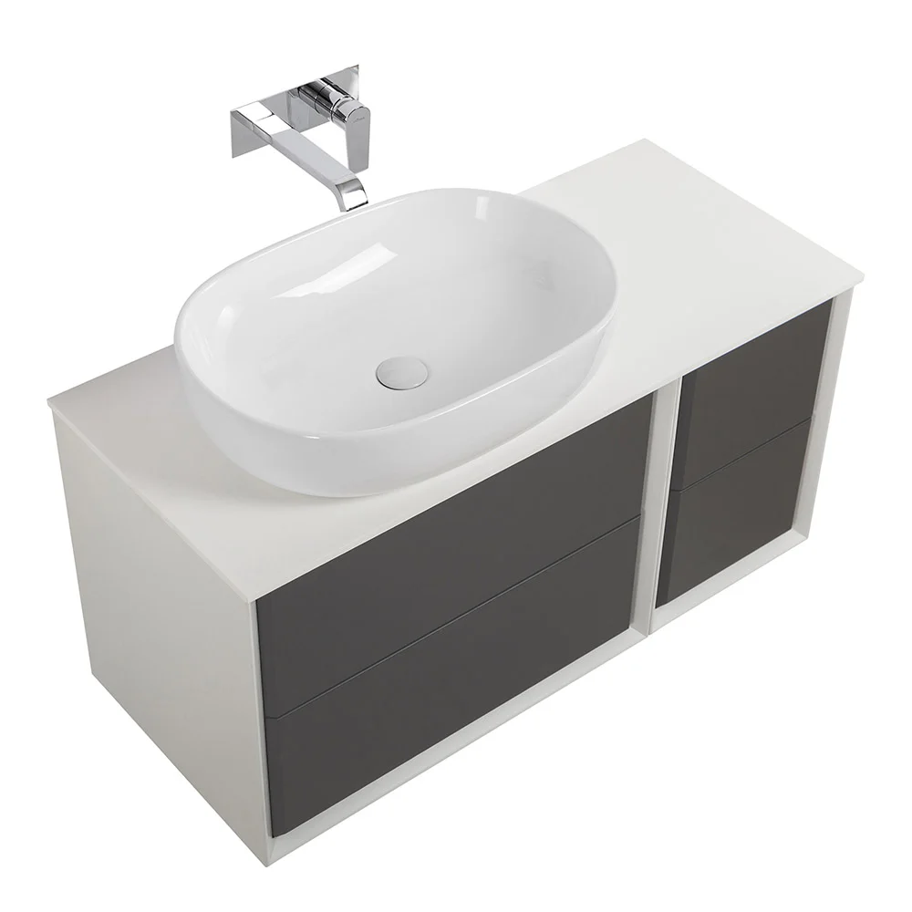 Приобрести cezares тумба со столешницей подвесная bellagio 106 см grigio nuvola, серая 55301