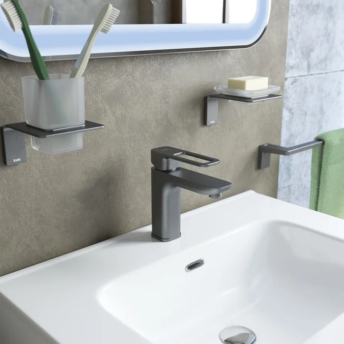 Приобрести iddis смеситель для раковины slide 159мм, графит sligm00i01