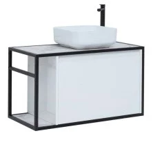 Aquanet Тумба со столешницей Nova Lite Loft 90 см, R белая