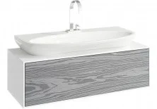 Тумба подвесная с раковиной Aqwella Genesis 120 см GEN0112MG, белый/серый