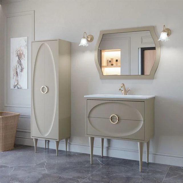 Приобрести caprigo тумба с раковиной milano 85 см, серое, эмаль 14312 1