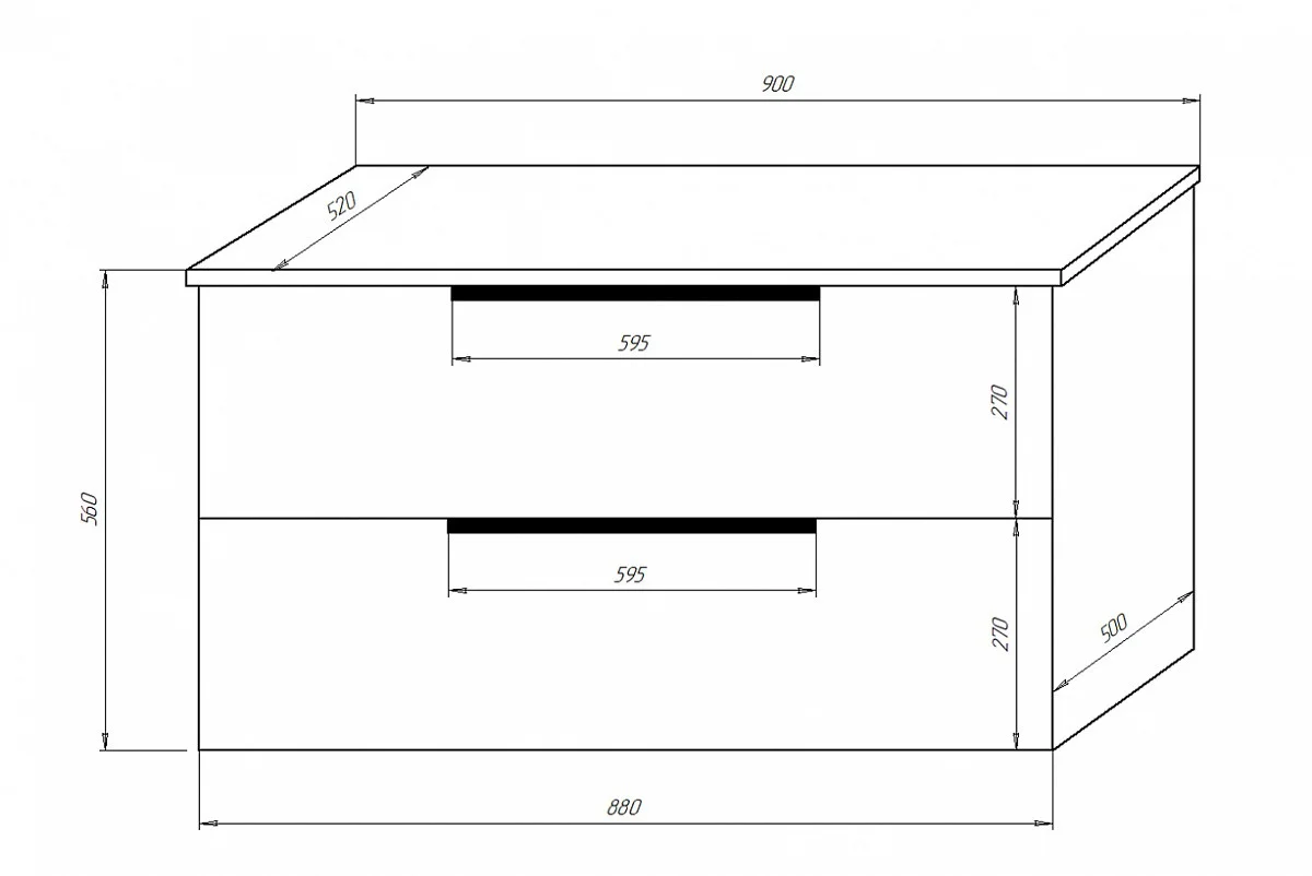 Приобрести тумба подвесная azario gris 90/2 со столешницей, дуб веллингтон/антрацит
