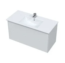 Sole Тумба подвесная Ultra 100 см с раковиной Next 100, белая матовая УТ000068493