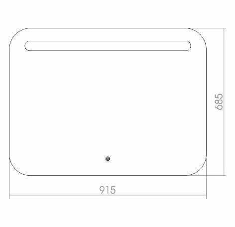 Приобрести azario зеркало веста 915*685 сенсор выкл