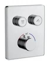 Термостатическая панель смесителя встраиваемая на 2 потребителя WONZON & WOGHAND, Хром (WW-INF322A-CR)