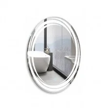 Azario Зеркало Нормандия 570х770 мм, белый, сенсорный выключатель с LED-подсветкой ФР-00000936