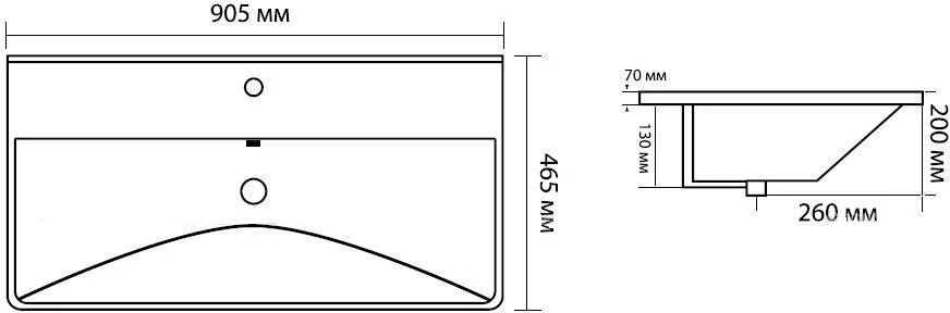 Приобрести aquanet раковина ирис 90х46 см, белая