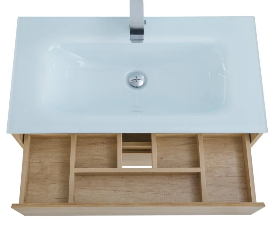 Приобрести тумба подвесная с раковиной belbagno kraft-900-2c-so-rnn 90 см, rovere nebrasca nature