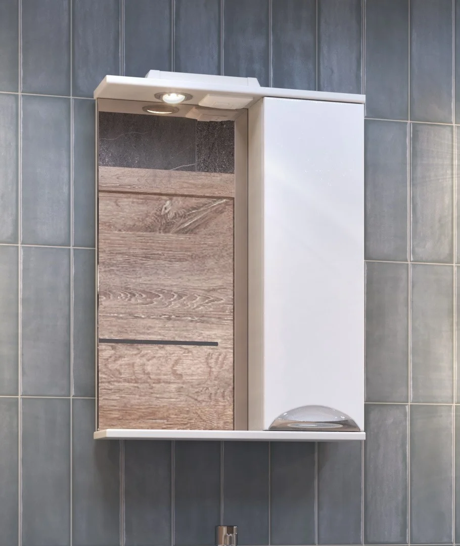 Приобрести vigo зеркало-шкаф callao 50 см, со спотом, правое, белое z.cal.50.r.el