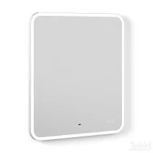 Briz Зеркало SOFI 70х80 см, с подсветкой,подогревом, часы, сенсорное включение , белое ПДЗ43-70