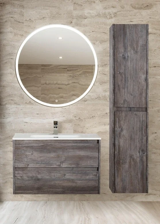 Приобрести тумба подвесная с раковиной belbagno kraft-800-2c-so-pp 80 см, pino pasadena