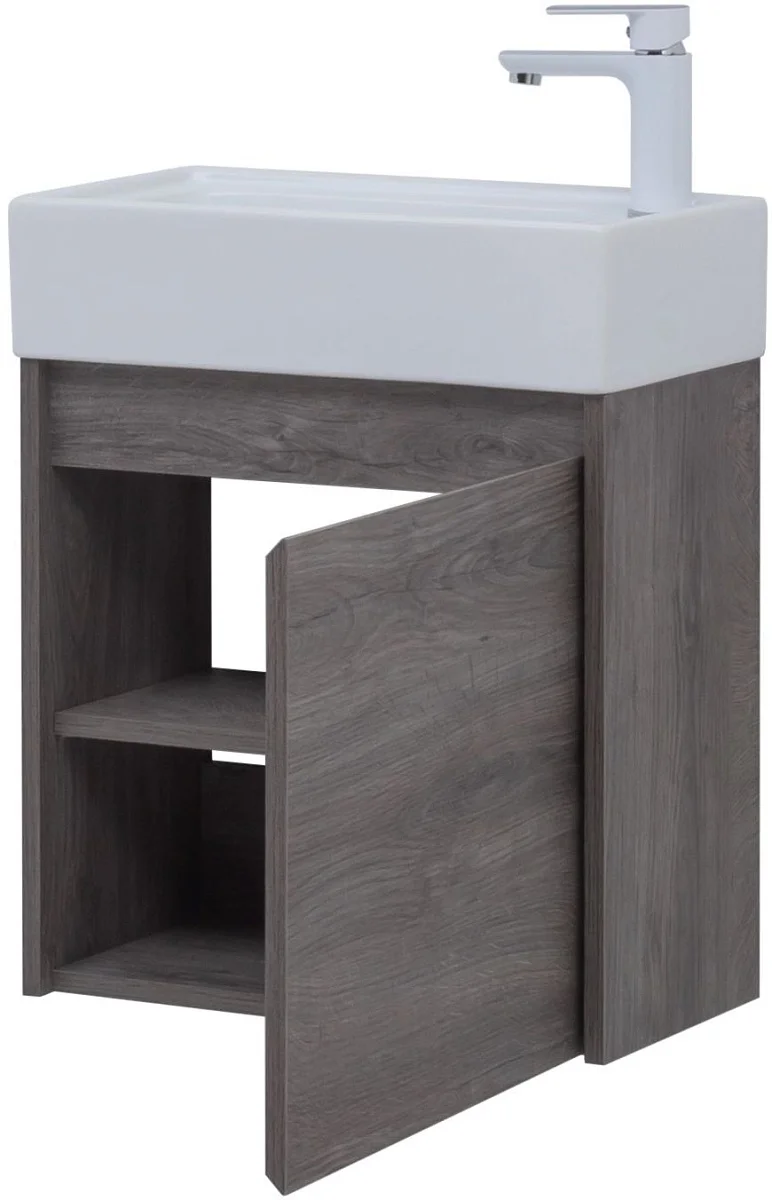 Приобрести aquanet тумба с раковиной nova lite 50 см, дуб рошелье (1 дверца)