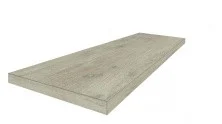 Ступень Coliseumgres Brenta White 33х90см, светло серая, угловая, левая