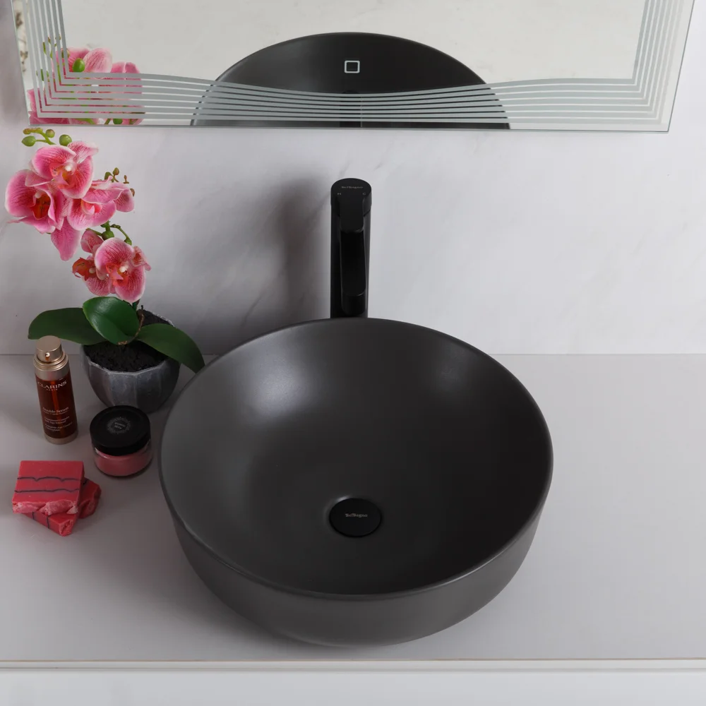 Приобрести belbagno накладная раковина 41х41 см, серая bb1315-h311