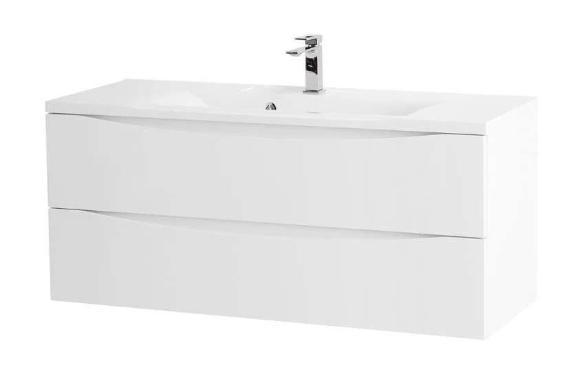 Приобрести тумба подвесная с раковиной belbagno marino-1200-2c-so-bl-p 120 см, bianco lucido