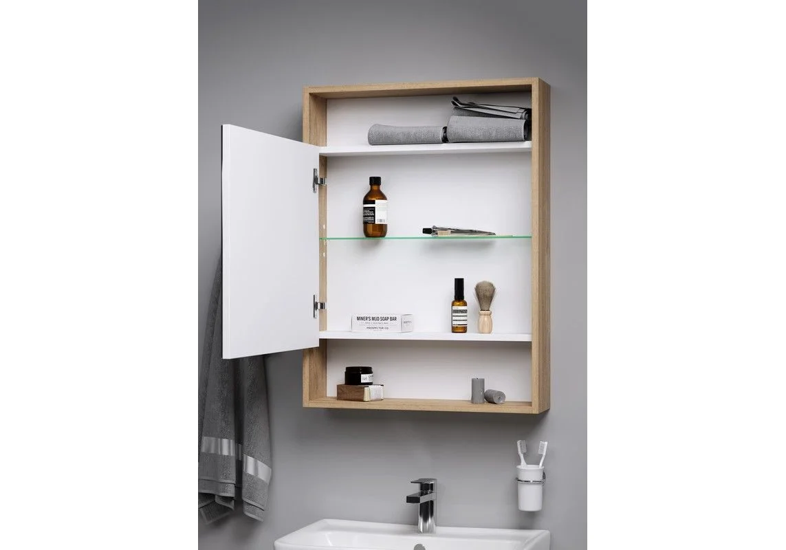 Приобрести зеркало-шкаф aqwella сити 50 см sit0405db, дуб балтийский