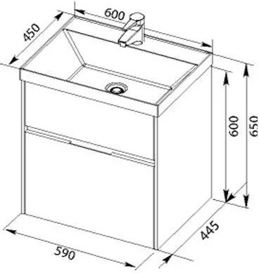 Приобрести aquanet тумба с раковиной латина 60 см, белая 00212833