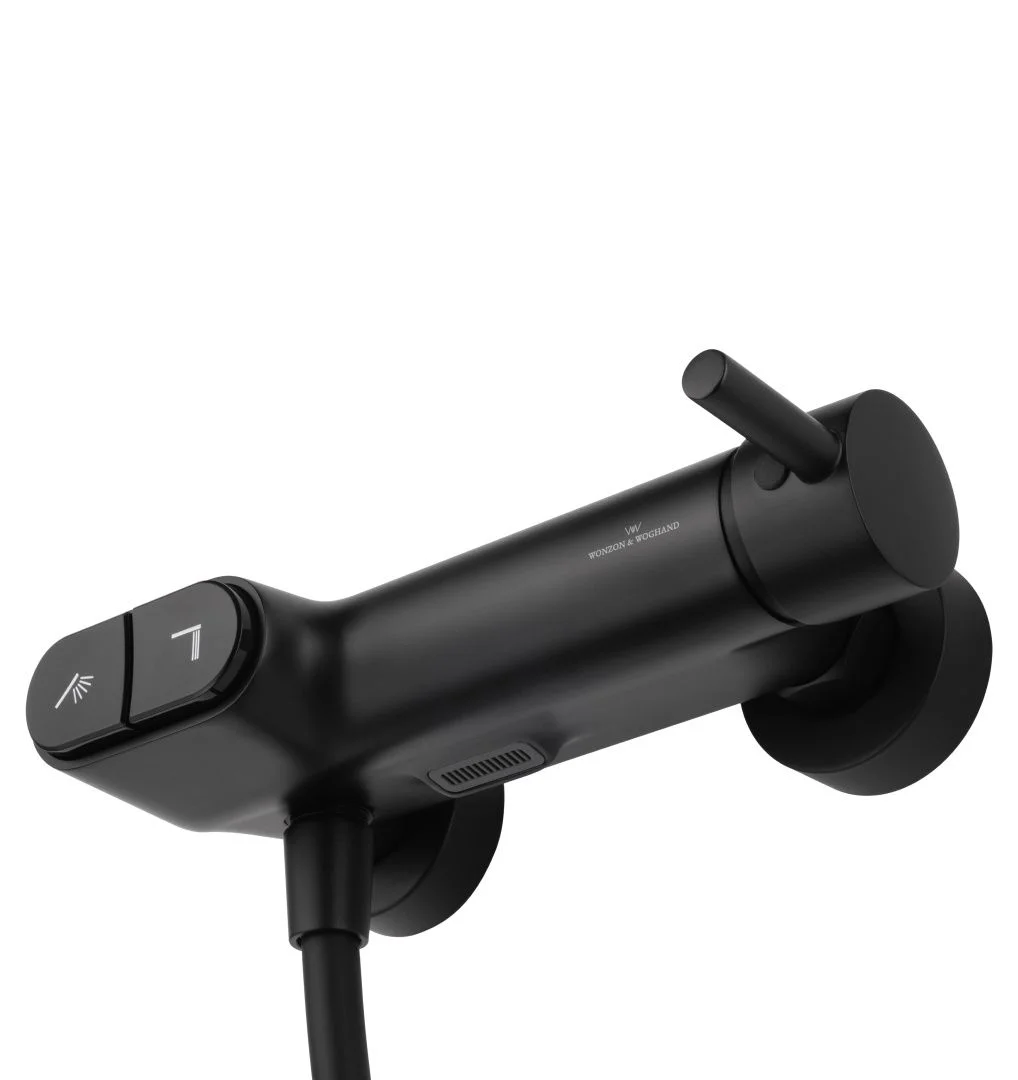 Приобрести смеситель для душа с встроенным изливом wonzon & woghand muse corno, черный матовый (ww-a30902-mb)