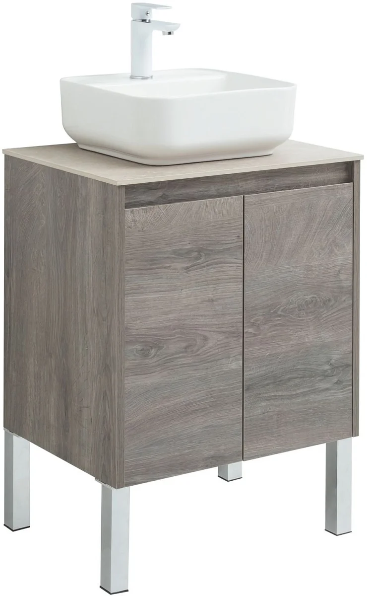 Приобрести aquanet тумба с раковиной nova lite 60 см, дуб рошелье (2 дверцы)